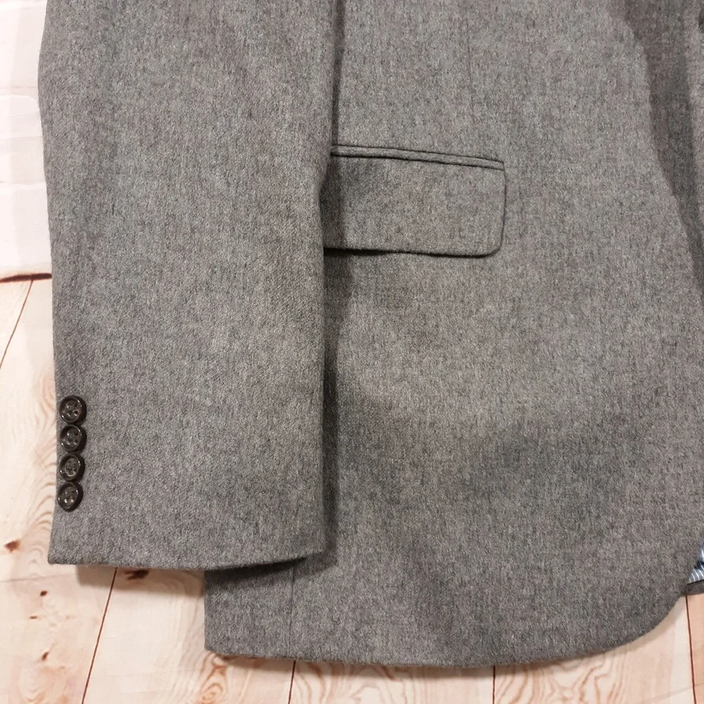 Stafford Camel Hair Sport Coat Jacket Mens Size 44 Long Classic Fit Gray